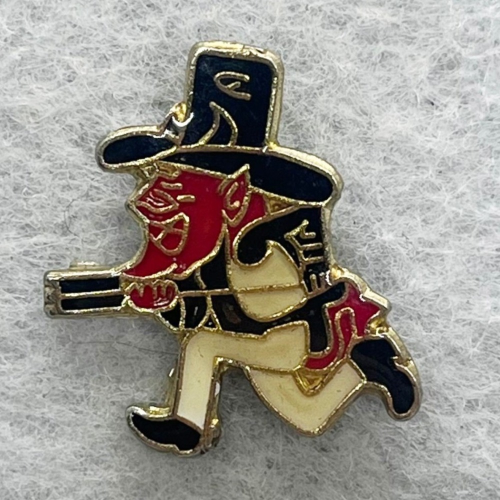 🔮 5/$25 Vintage Red Devil Pioneer Mascot Team‎ Pin